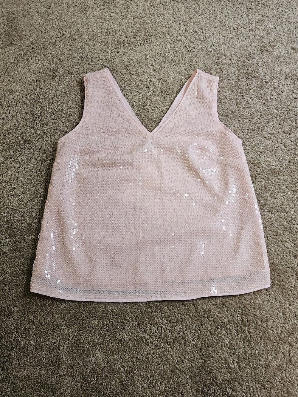 J. Crew Sequin V-Neck Camisole - Light Pink